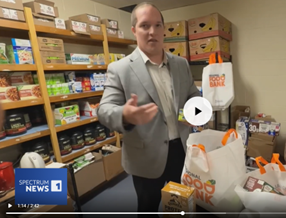 Will Kleffner explaining about the nutritious food given to cancer patients.
